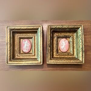 Vintage Framed Cameo Wall Art Set